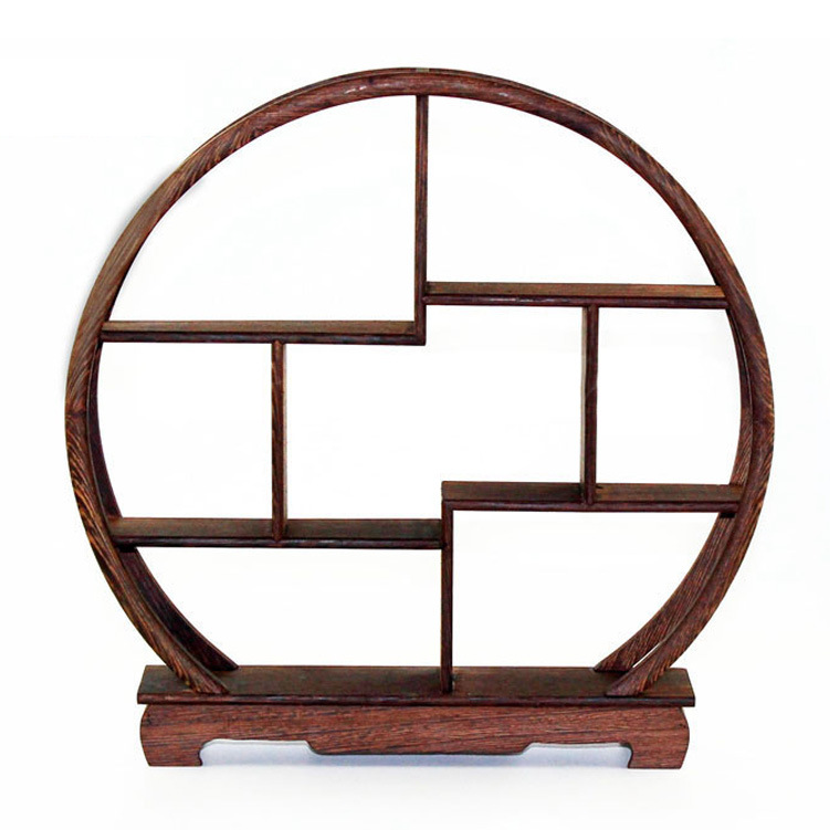 Chicken Wing Wood Small Bo Gu Frame, Chinese Style Mortise and Tenon, Simple and Minimalist Multi-Item Shelf, Antique Tea Pot Stand, Craftsmanship Display Piece, Elegant Shelf