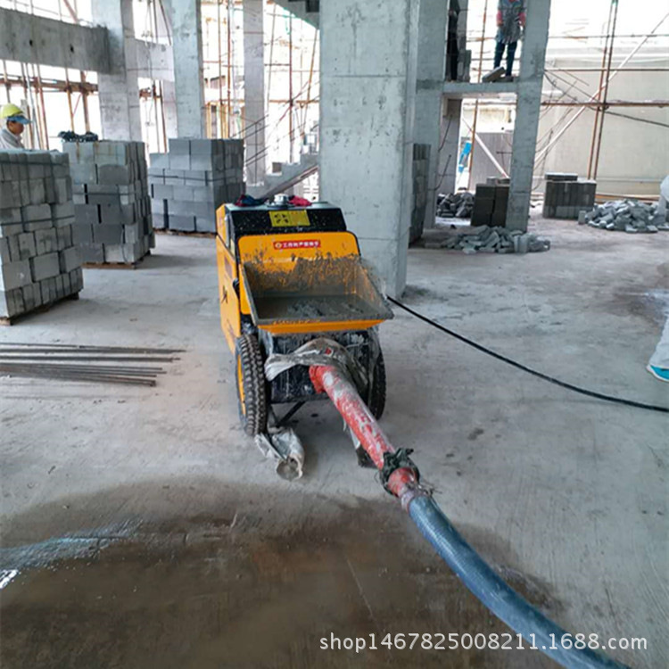 室内液压二次构造柱泵 卧式加大功率专用输送泵 细石混凝土浇筑机