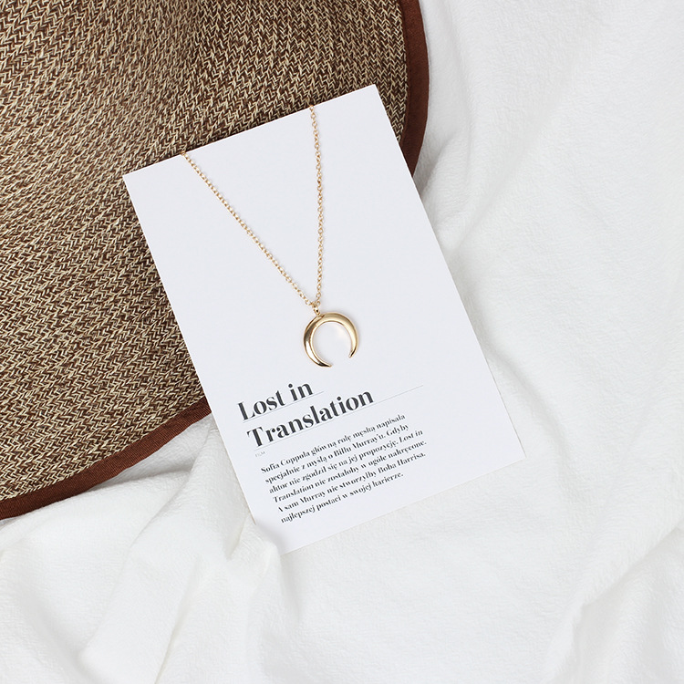 6g Weight Necklace Classification Wedding, Travel Occasion Women'S Gender Korean Style Style Gold, Silver Color Personalized For Girls Necklace Metal Horn Arc Clavicle Chain Hot-selling New Arrival Refreshing Jewelry 无