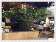 仿真大榕樹假樹  大型咖啡廳定做  仿真樹葉酒店舞台創意裝飾榕樹