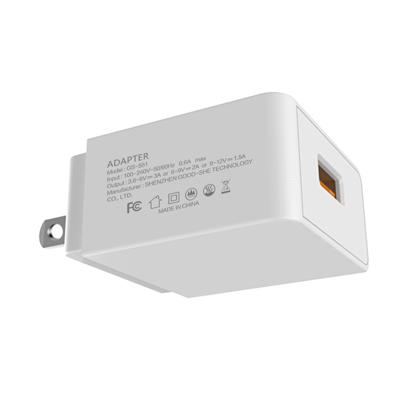 QC3.0 Usb Wall Travel Charger 5V9V12V Cell Phone FastCharger