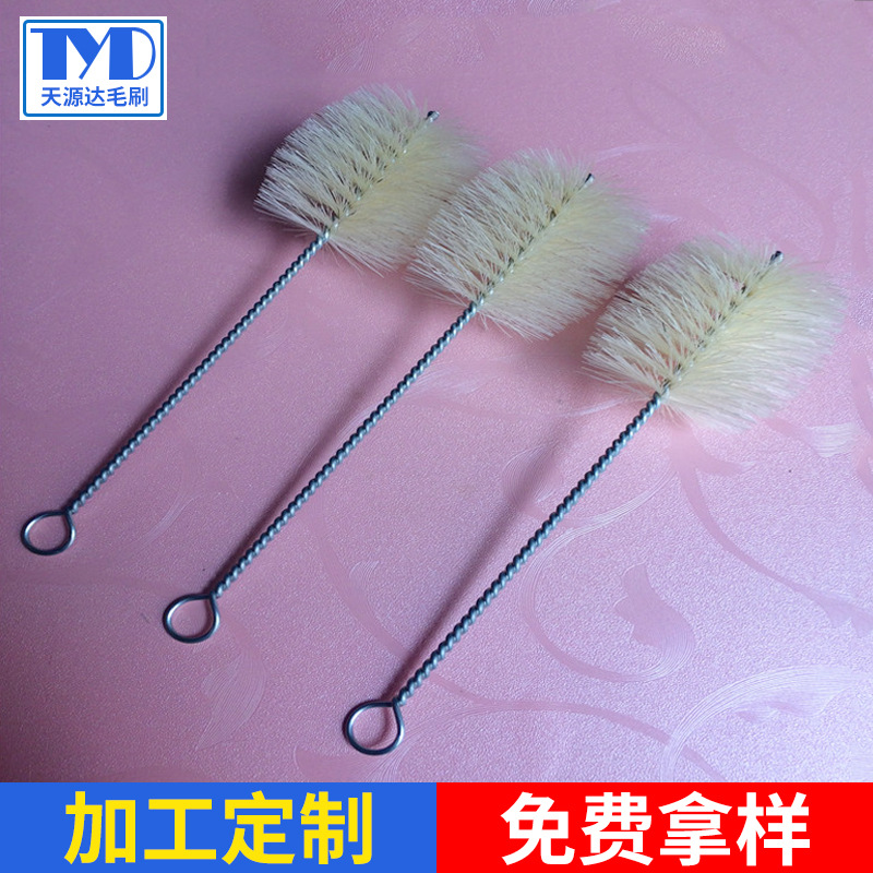 主营刷子厂家自产毛刷猪鬃刷 清洗瓶罐圆形猪毛刷 尺寸可定制