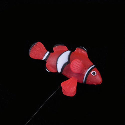 Wholesale fish tank aquascape decoration fluorescent simulation colorful clown fish swimming plastic ornamental luminous fake fish