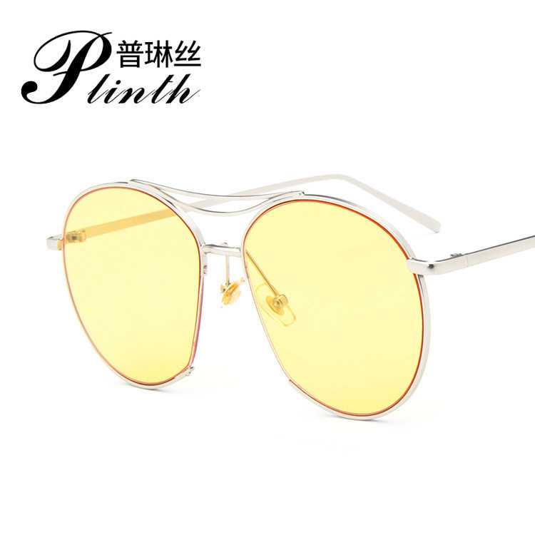 New large frame ocean sunglasses Li Xiaolu with Korean sunglasses color sunglasses 8635
