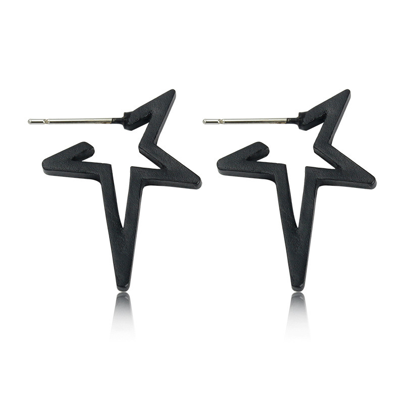 Fashion Opening Simple Hollow Geometric Star Ear Studs Hypoallergenic Earrings Wholesale display picture 9