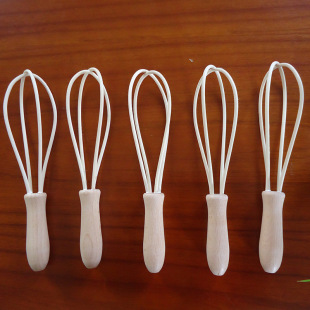 Foreign trade kitchen egg beater stirring Rod Wood egg beater rattan egg beater welcome custom!
