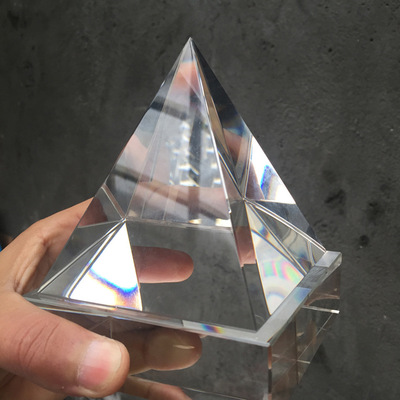 一等品K9金字塔摆件 外销品质 三角形状黑水晶四棱锥 新奇特礼品