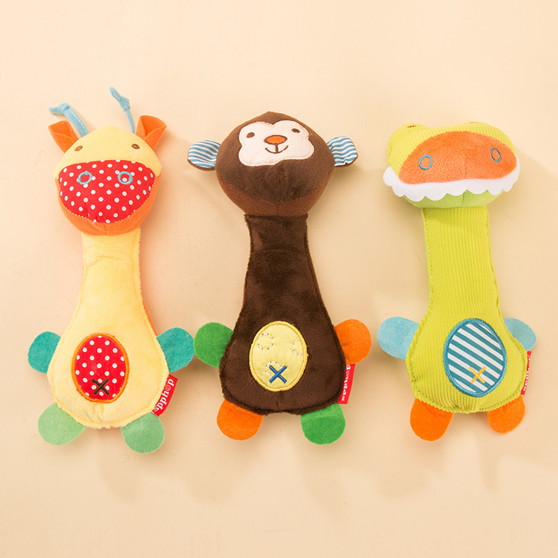 Zoo perro juguete de peluche sonido resistente a los mordiscos Teddy Bear Cat molar suministros para mascotas entrega de una pieza