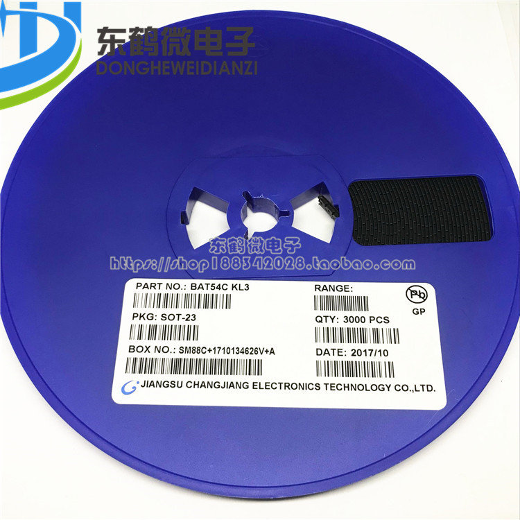 原装长电 SOT-23 BAT54C KL3 贴片 肖特基二极管 3K装