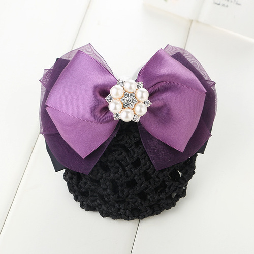 Occupational head flowers, nurse bank hair accessories, postal mobile telecom flight attendants ribbons, mesh bags, hair clips, hotel welcome head flowers