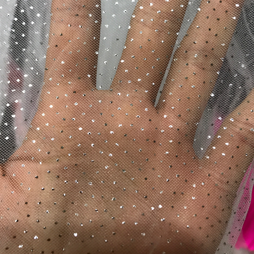 网纱布料专用透明亮丝手工制作裙料礼服头纱星星女装童装面料