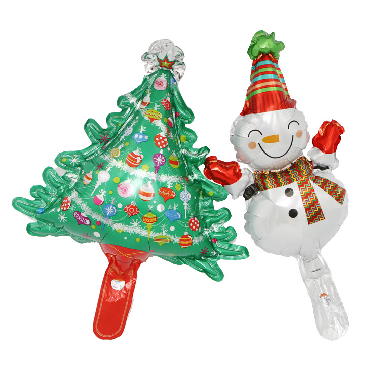 Navidad Árbol Monigote De Nieve Película De Aluminio Fiesta Globo display picture 1