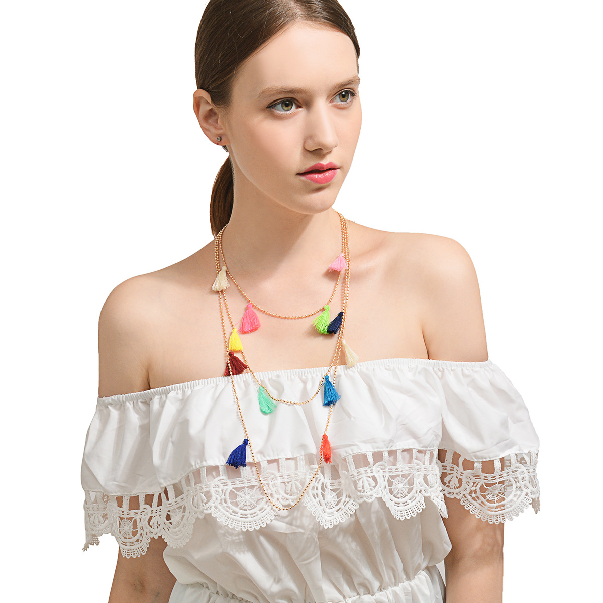 Simple alloy plating necklace (C2189 gold)NHXR1485-C2189 gold