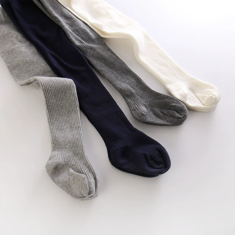 Children's Autumn Leggings, toddler tights ribbed cotton with PP gusset, sizes 0–6Y