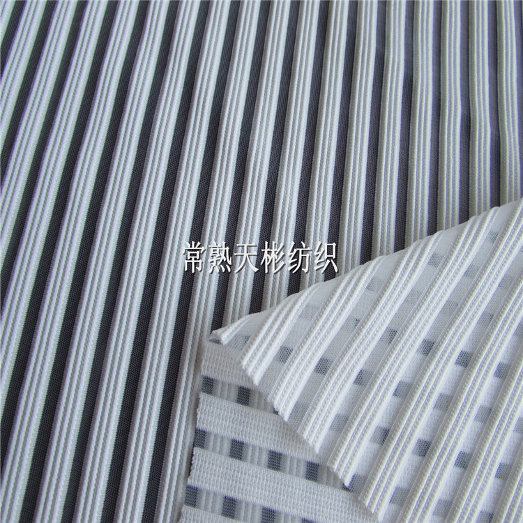条纹网纱面料 提花花网纱布料 条纹网纱 条纹 网纱 面料