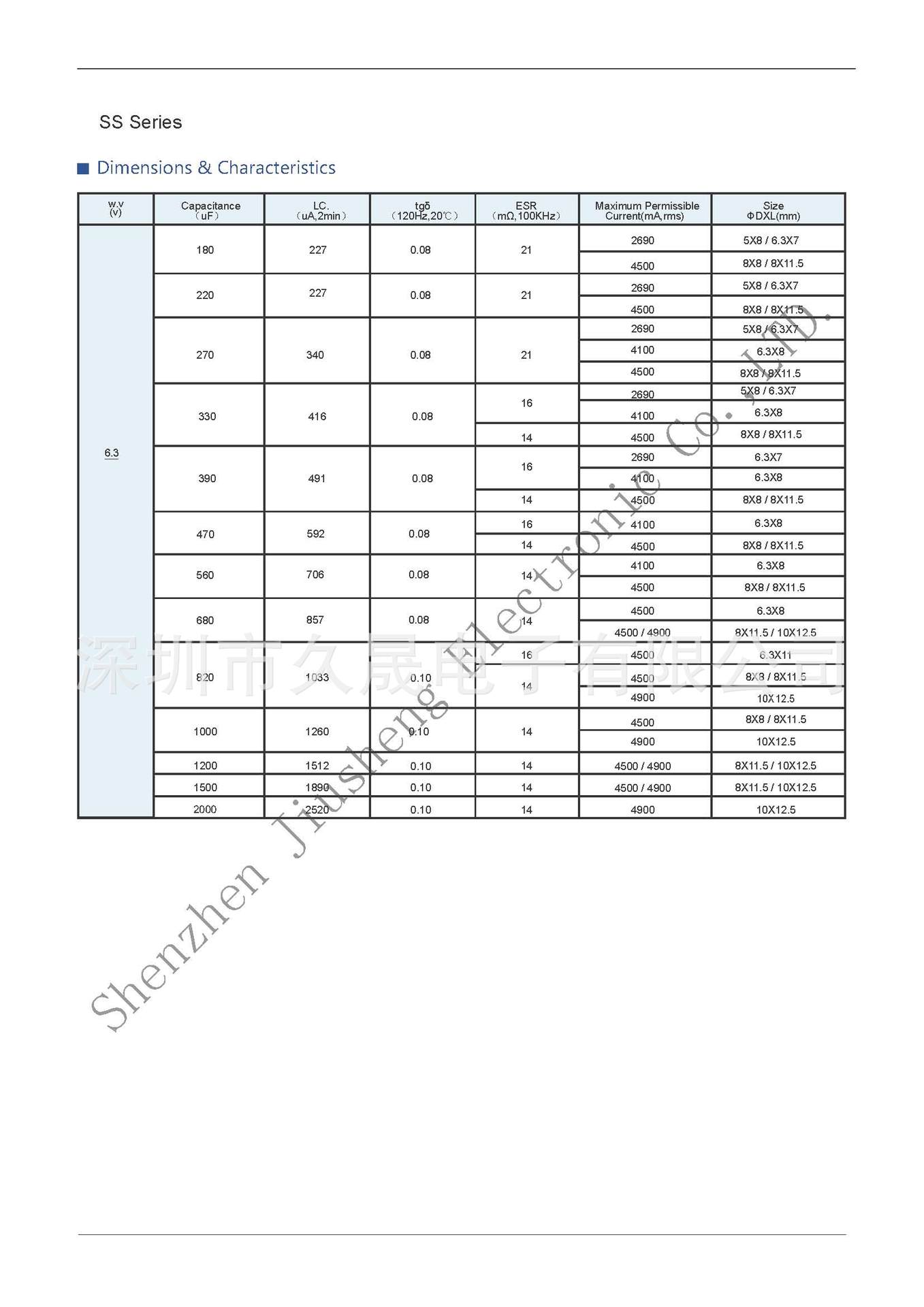 固态电容规格书4