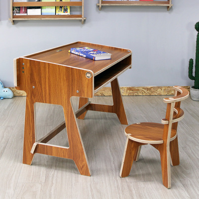 soerer儿童家具创意学习桌实木书课角度调节画作业学生写字琴收纳