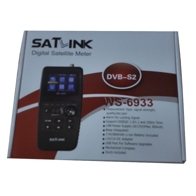 直销SATLINK WS-6933 DVB-S2 寻星仪 WS6933调星仪带手电筒指南针详情9