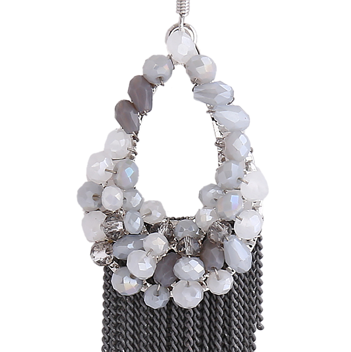 Occident and the United States alloy plating earring (gray)NHNMD3797-gray