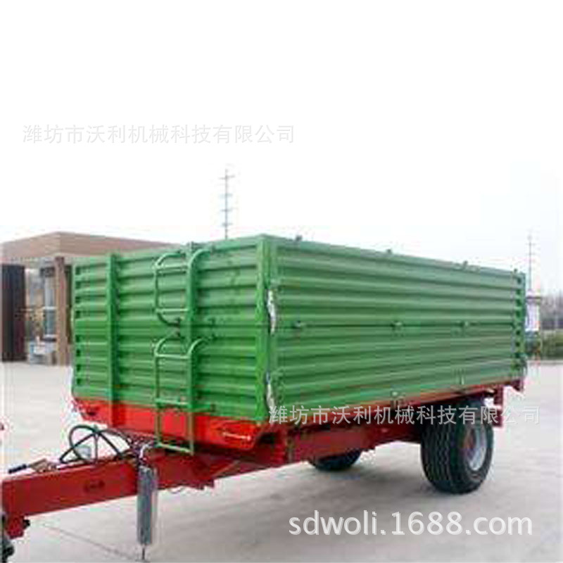 10吨自卸拖车厂家批发 平板运输拖车 牵引平板拖车收割机专用拖车