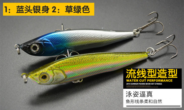 Sinking Minnow Fishing Lures Hard Plastic Baits Fresh Water Bass Swimbait Tackle Gear