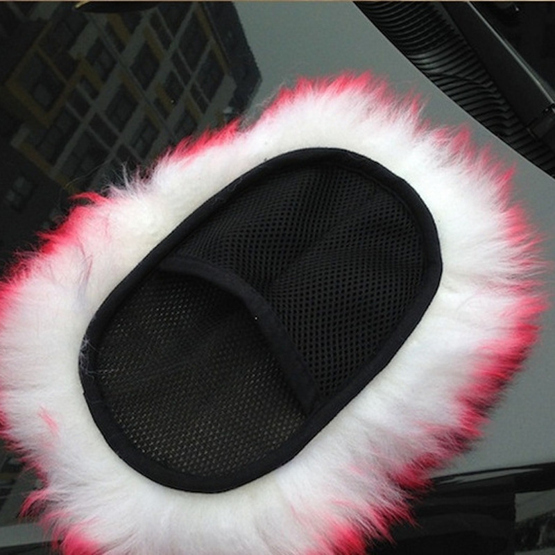 Manufactor Produce Japanese Bear's paw Lamb wool Cleaning glove new pattern Car Wash glove wholesale
