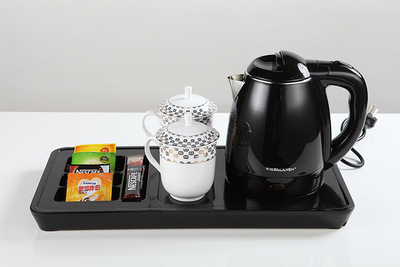 酒店宾馆客房专用电水壶托盘套装100%密胺5A材料客房托盘套装|ms