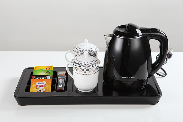酒店宾馆客房专用电水壶托盘套装100%密胺5A材料客房托盘套装|ms