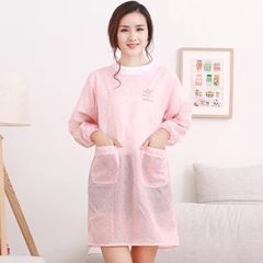 Korean-style fashionable beauty hair cover coat kitchen long-sleeved waterproof oil-proof apron reverse wear bib home management workwear