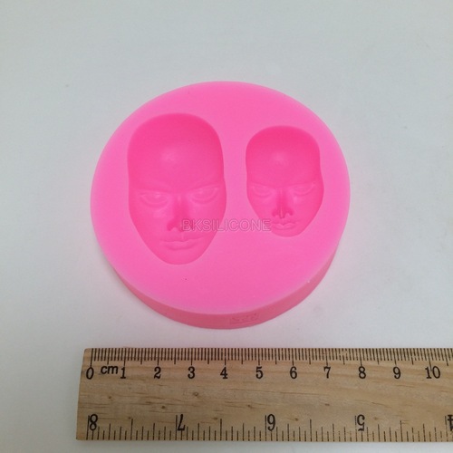 U1023 Face Cake Mold Baking Tool Silicone Mold Chocolate Cookie Candy Soap Mold
