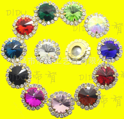 定做订制定制圆形水晶扣   diy饰品服装配件材料  手缝钻|ms