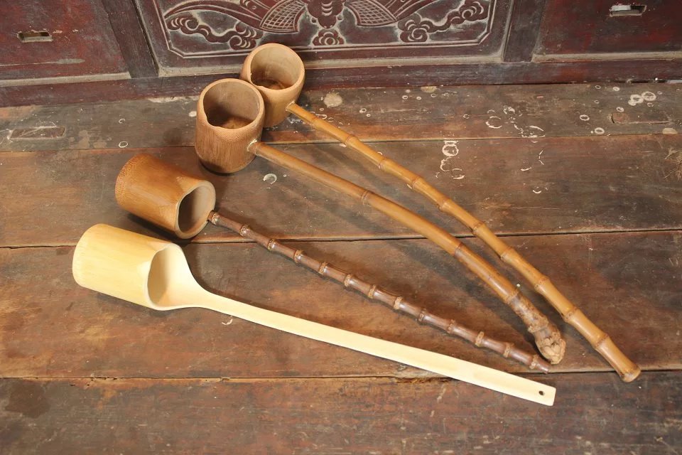 Bamboo spoon Bamboo wine extract Bamboo Tea Accessories Angelina Arts and Crafts Bamboo Products Ladybug Watering Artifact