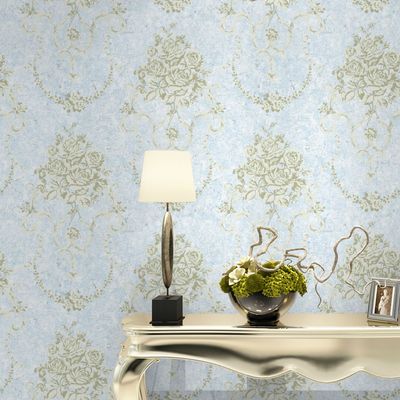 美式田园无纺布壁纸 卧室客厅电视背景墙复古纯色素色AB版墙纸