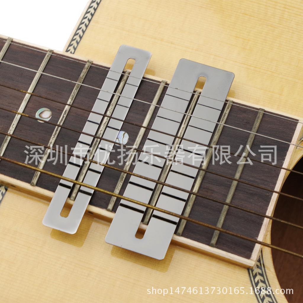 Traje de herramientas de guitarra Regla de radián Regla de brecha de guitarra Regla de altura de la cadena Hoja de protección de alambre de piedra de molienda