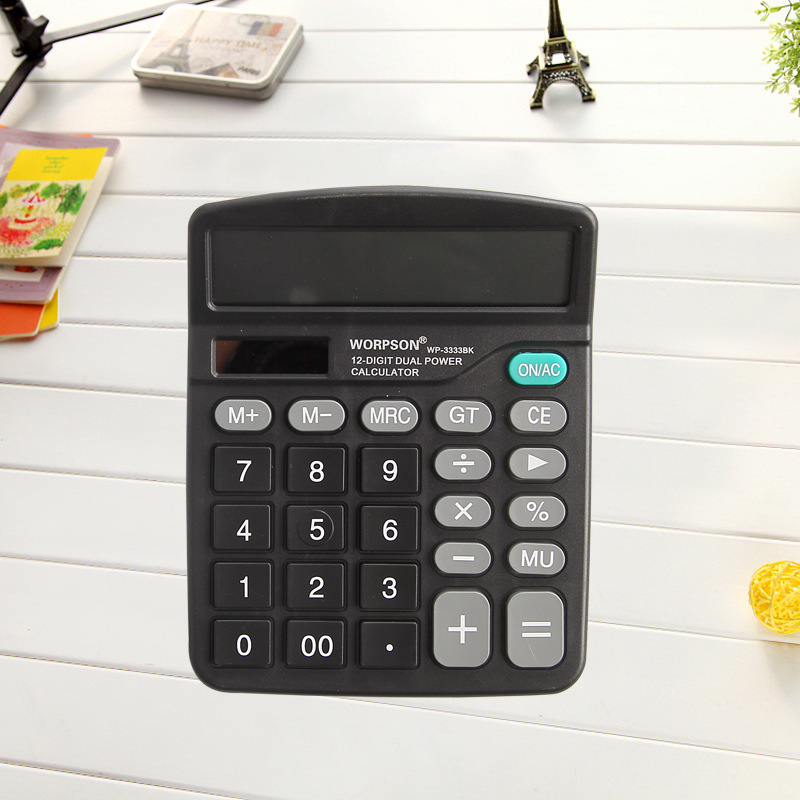 华杰经济型太阳能双电源多功能计算器 财务会计用计算机 办公用品|ru