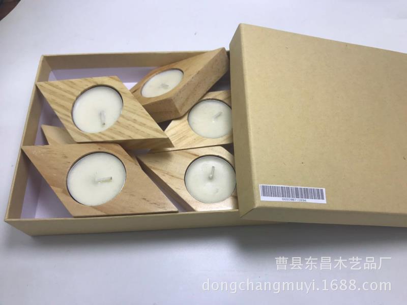 woodiness Candlesticks suit Aromatherapy candle Matching woodiness Varnish base suit Boxed 7 capsules Direct explosion models