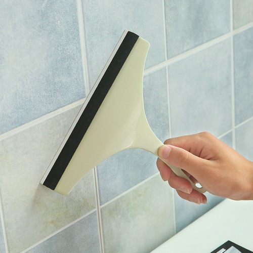 Glass scraper cleaner plastic soft glue bathroom floor tile wiper simple anti-slip handle glass wiper wholesale