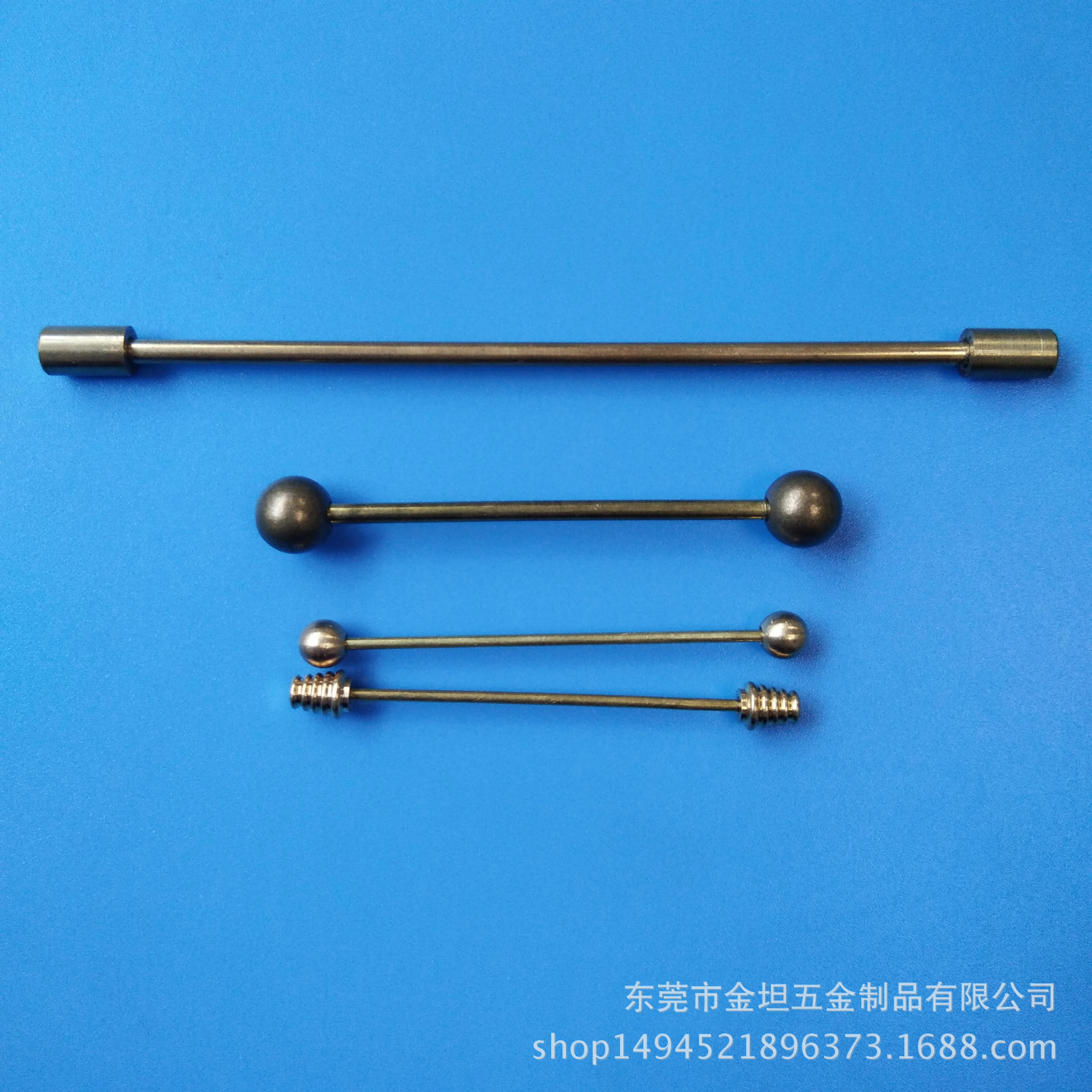 环保铜质衬衫领针领扣 哑铃领针半圆型领针 锥形金色无呖白钢领针-阿里巴巴