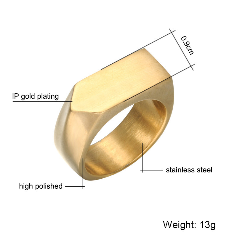 Simple Fashion Solid Color Stainless Steel Geometric Ring Wholesale Nihaojewelry display picture 12