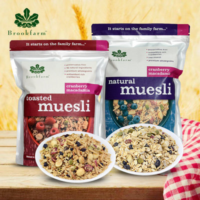 澳洲进口Brookfarm布鲁克蔓越莓水果麦片土豪麦片早餐燕麦1.5kg