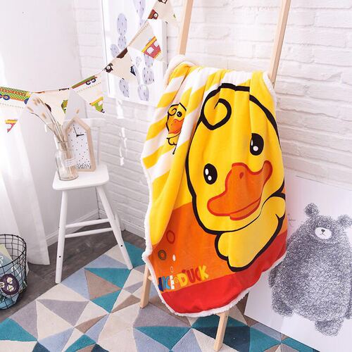 Children's blanket made of warm lamb's wool, popular in foreign trade, AB version, with good warmth performance, office, car, and sofa blanket