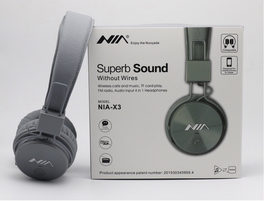 NIA-X3 auriculares estéreo Bluetooth TF tarjeta auriculares de radio APP controlado altavoz HD