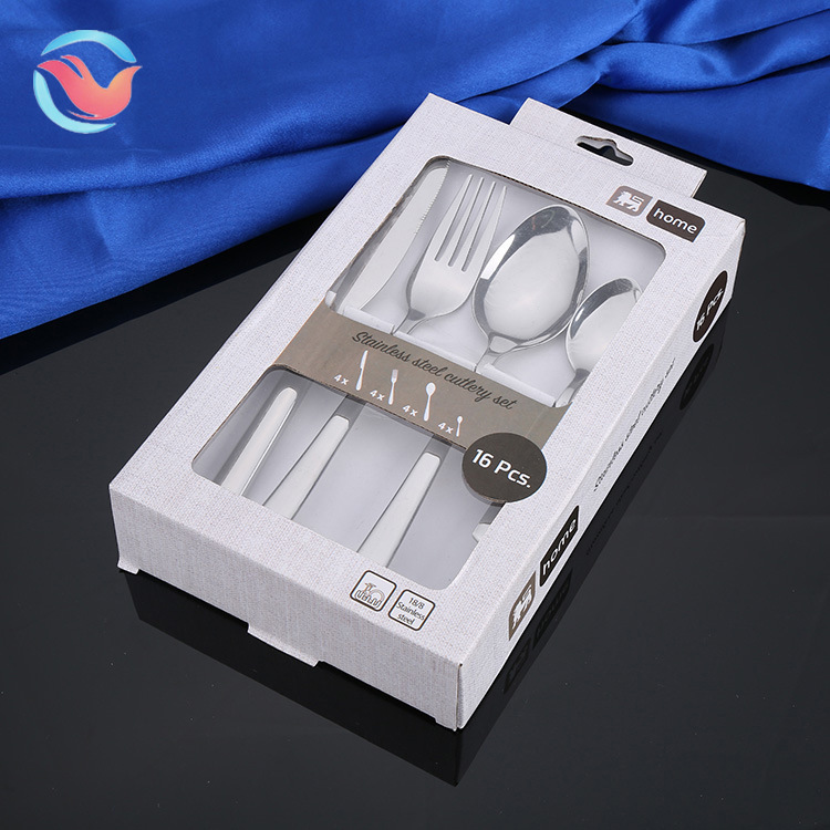 Taichang Boxed Simple Western-style Gift Tableware 304 Stainless Steel Tableware Set 16-piece Western Tableware