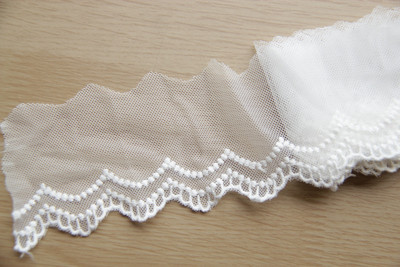 手工DIY辅料 新版棉网 棉线 珠帘网纱刺绣蕾丝花边 宽6cm