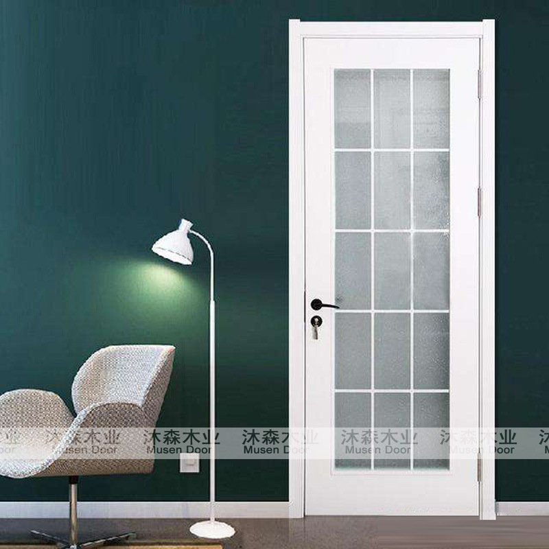 定制中式玻璃实木烤漆门 室内套装门 卧室门厂