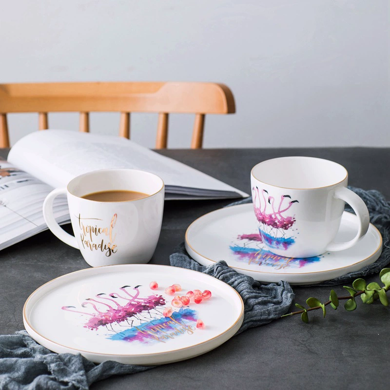 Firebird Creative Bone Porcelain Breakfast Disk Bull Drives Yoube Fun Series Tableware Malker Cup Water Cup Milk Cup