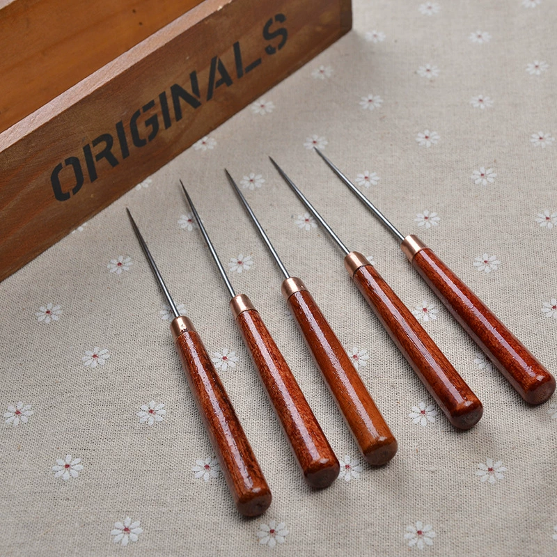 Оптовая продажа высокого качества бренда Hongyun деревянная ручка тысячи баррелей ручной работы DIY инструменты палисандр металлическое шило перфорированный позиционный конус