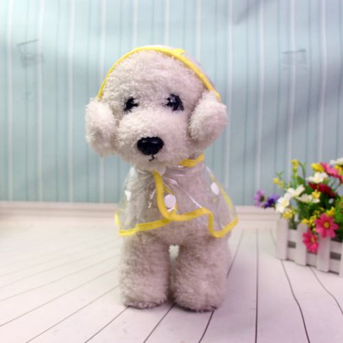 Dog raincoat spring and summer Teddy small dog pet poodle puppy raincoat transparent raincoat pet clothes waterproof