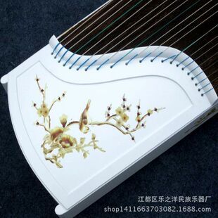 Yangzhou Guzheng White Piano Baking Paint Series Rose Grade Test Guzheng Playing Guzheng Factory Wholesale