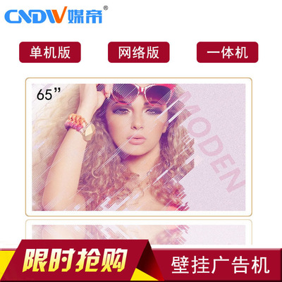 雙11活動 65寸超薄液晶壁挂式數字標牌電容觸摸電腦壹體機/套料